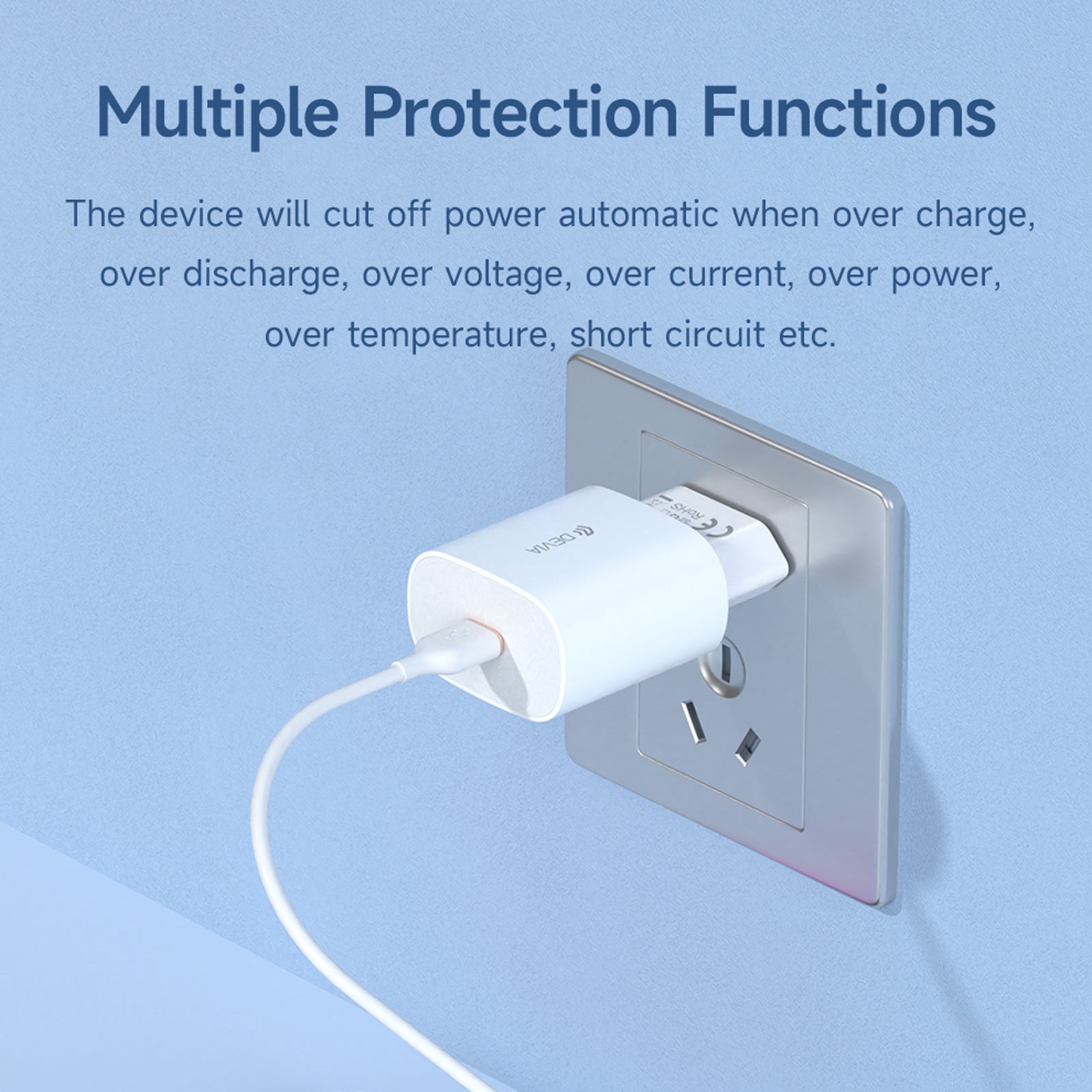 DEVIA Jelly Series EC630 1.2m USB-A to Lightning 2.4A Charging Cable Silicone Data Cord