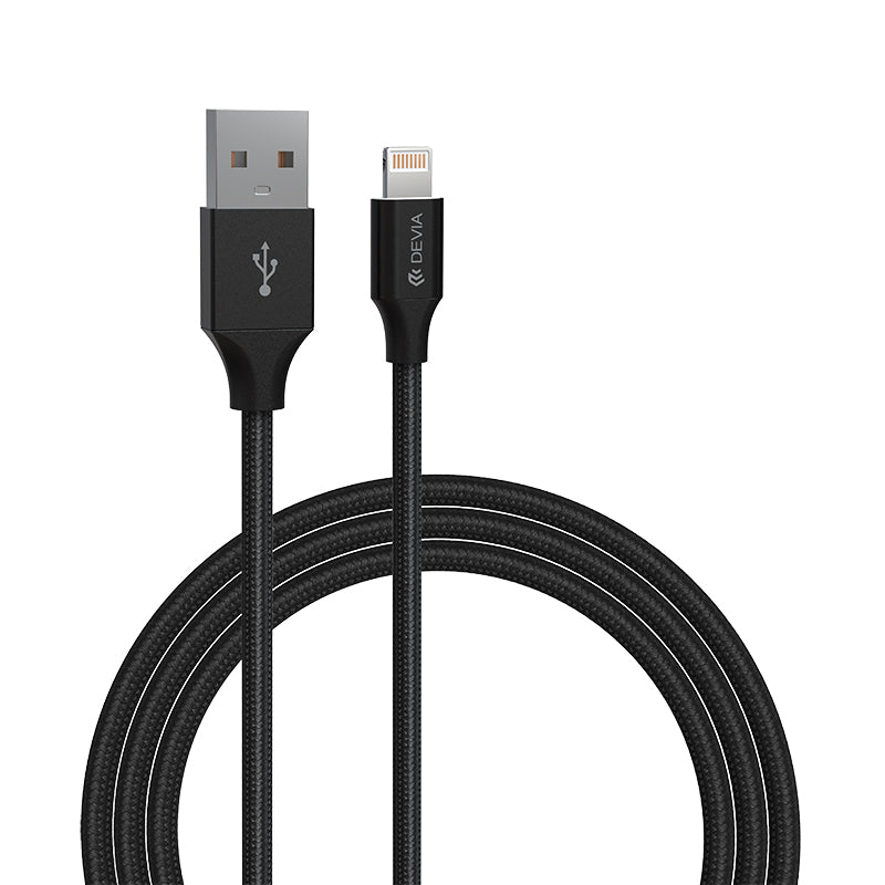 DEVIA Gracious Series EC412 2m USB-A to Lightning Phone Charging Cable Data Sync Braided Cord