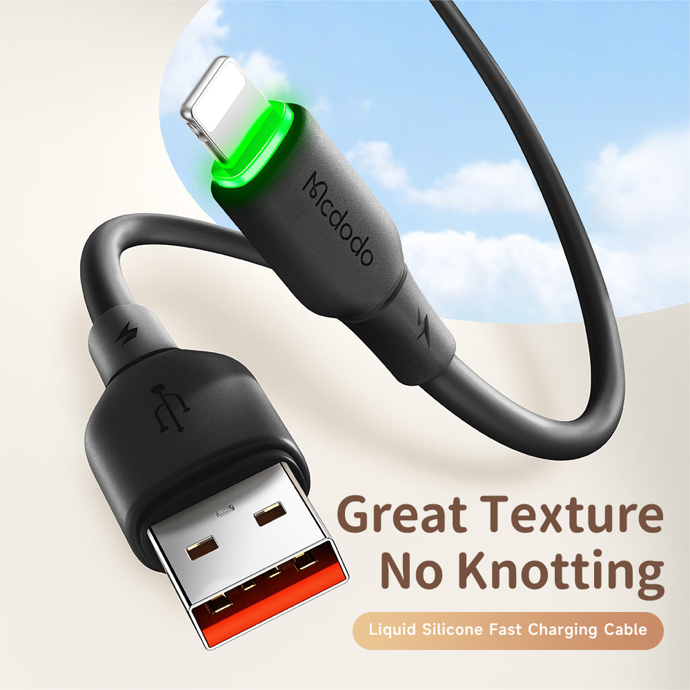 MCDODO Alpha Series CA-474 1.2m USB-A to Lightning Cable 3A Silicone Data Cord