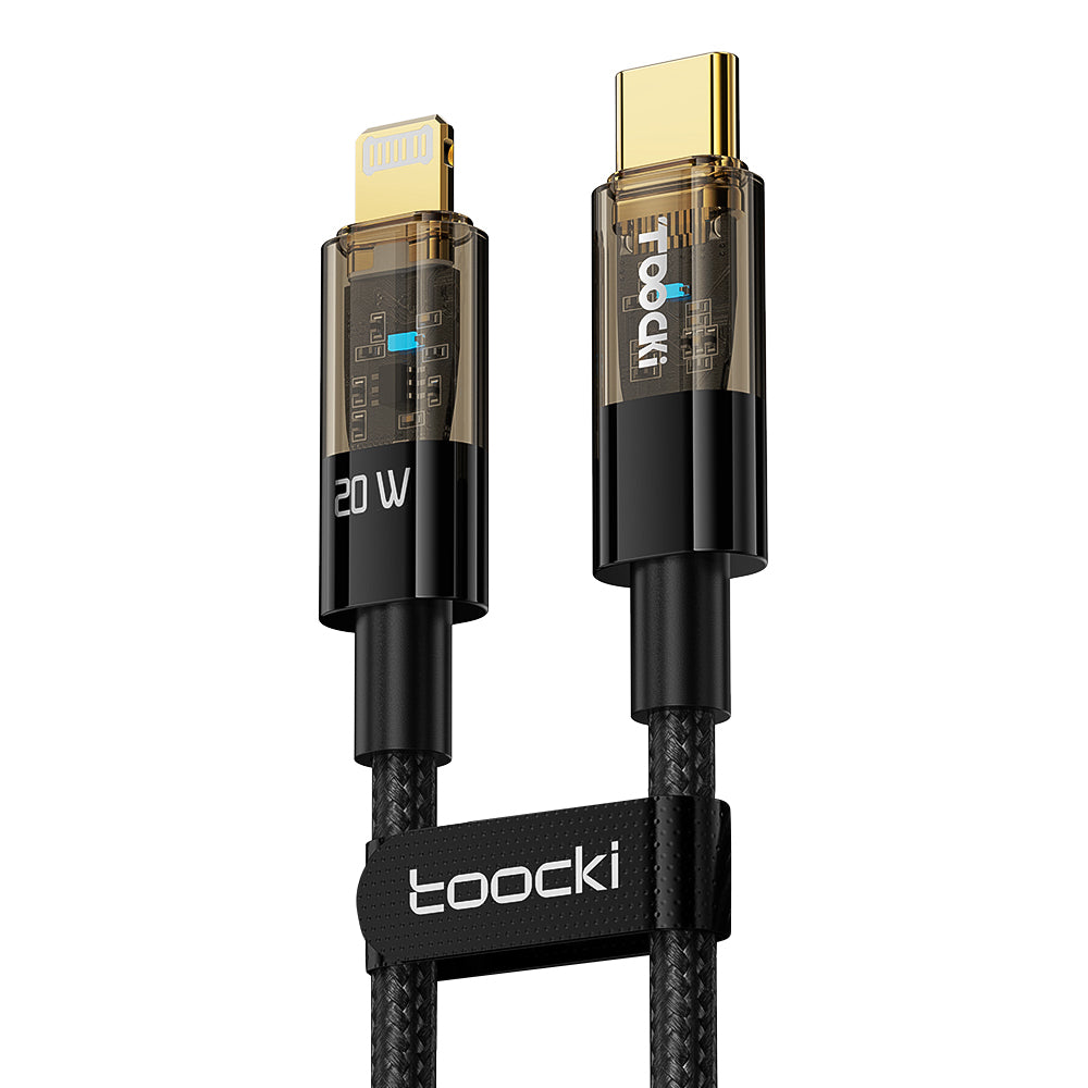 TOOCKI TQ-X06C1 2m PD 20W Charging Data Cable Type-C to Lightning Charging Cord