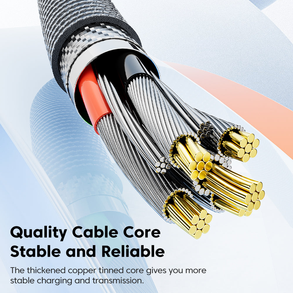TOOCKI TQ-X36A1 2m USB to Lightning Digital Display Cord 2.4A Fast Charging Cable
