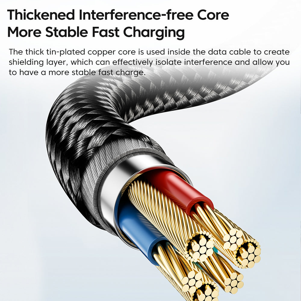 TOOCKI TQ-X16A3 1m USB to Type-C 3A Fast Charging Data Cable Braided Wire