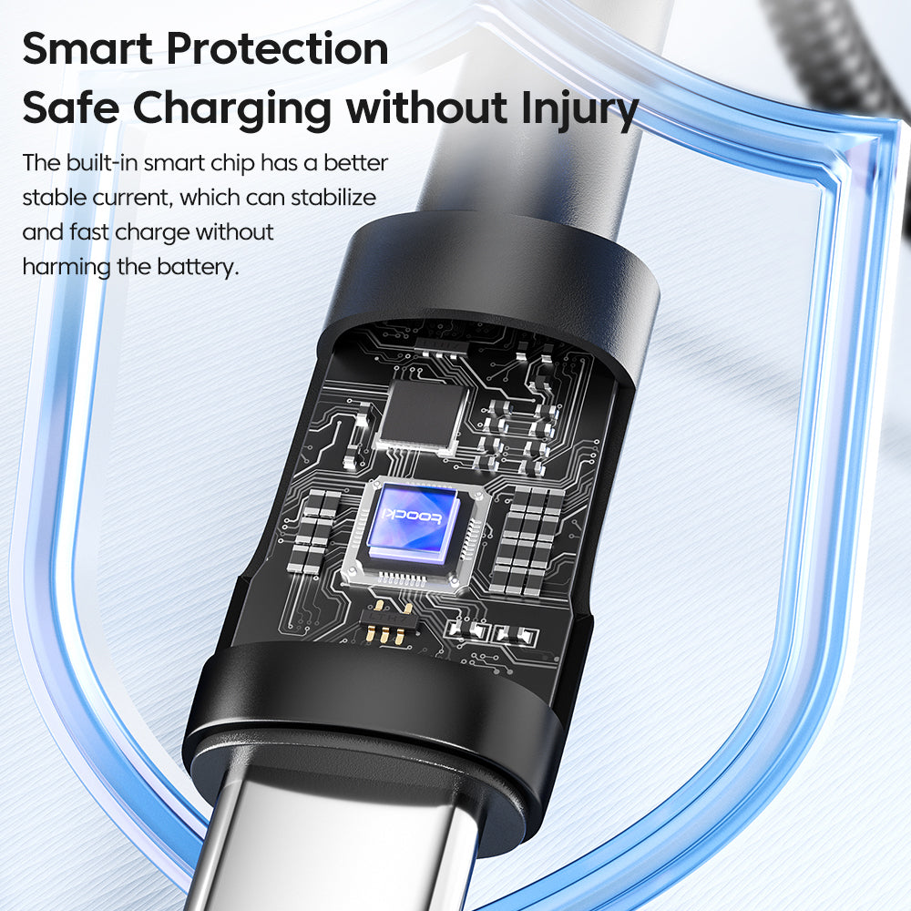 TOOCKI TQ-X16A3 2m 3A Fast Charging USB to Type-C Data Cable Braided Wire
