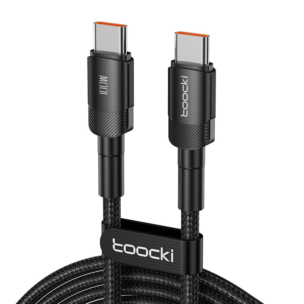 TOOCKI TQ-X12C2 1m Data Cord Type-C to Type-C 100W Output Quick Charging Cable