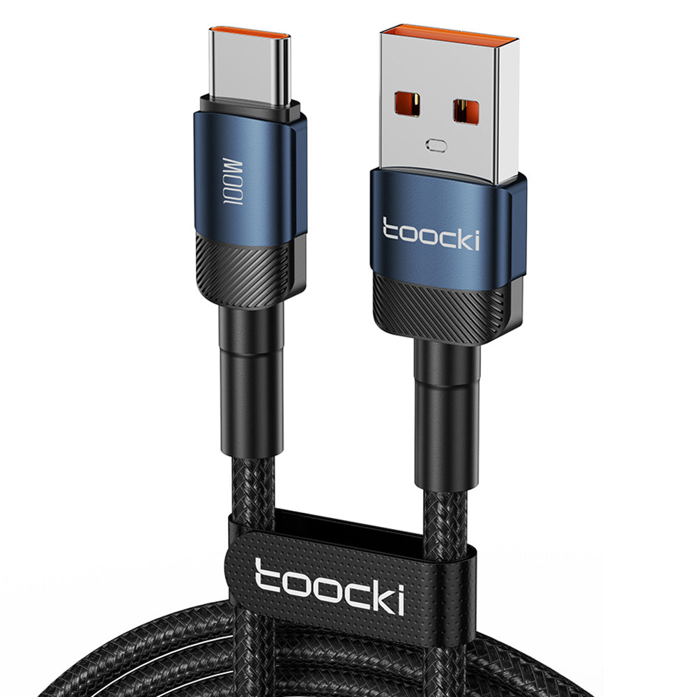 TOOCKI TQ-X12A2 2m USB to Type-C 100W Charge Cord 480Mbps Data Transfer Cable
