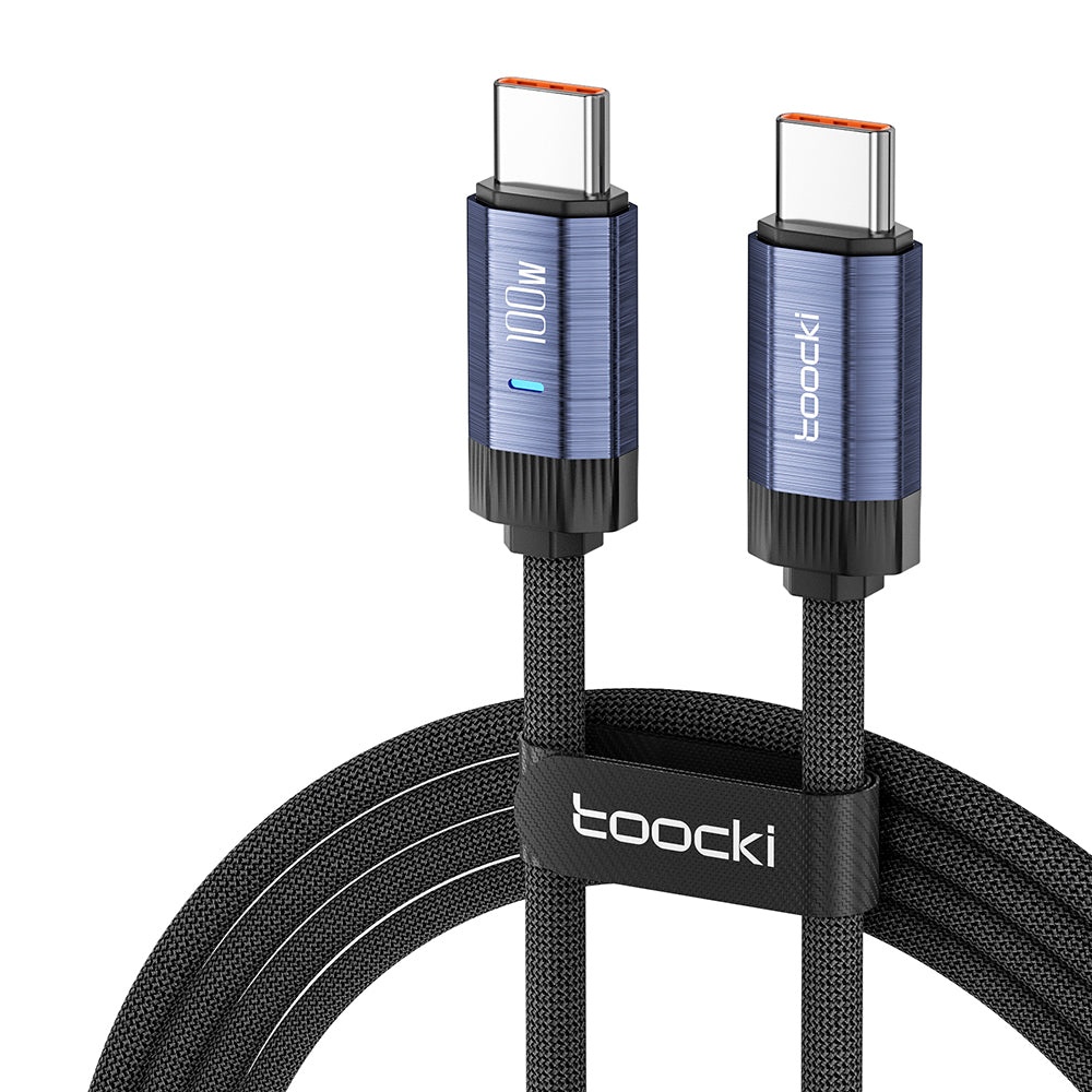 TOOCKI TQ-X24C2 2m Type-C to Type-C Cord PD 100W E-Marker Chip Fast Charging Cable