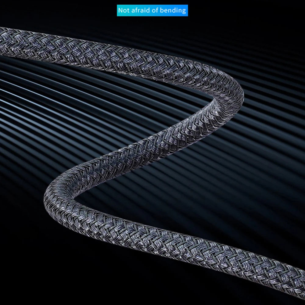0.5m 100W USB-C to USB-C Braided Cable, Right Angle Type-C Fast Charging Data Cable, 20Gb / s, 4K 60Hz