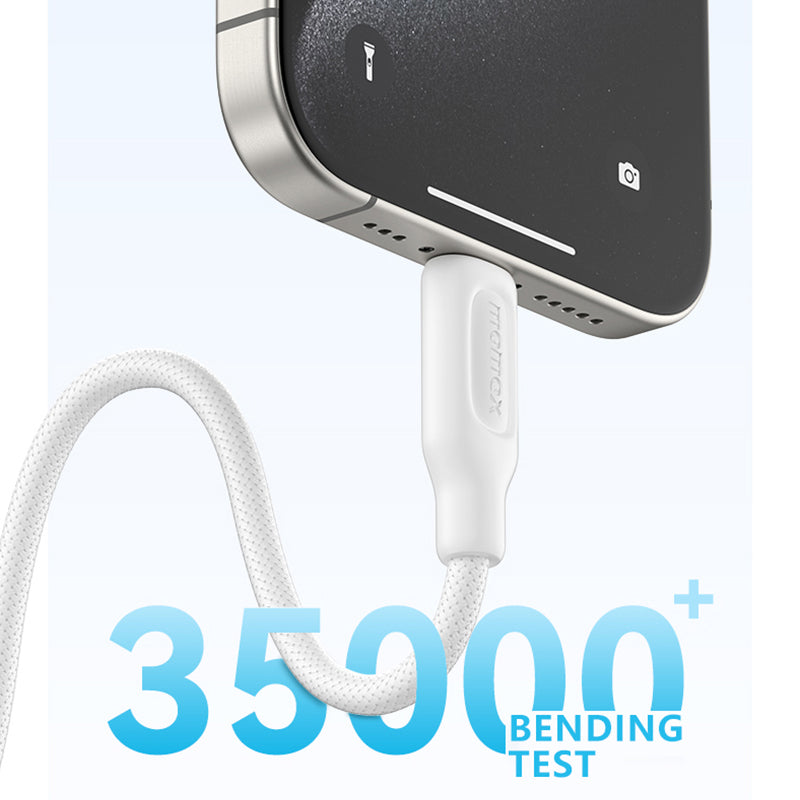 MOMAX Elite 2m Nylon Braided Charging Cable PD 100W USB C to USB C Data Cord
