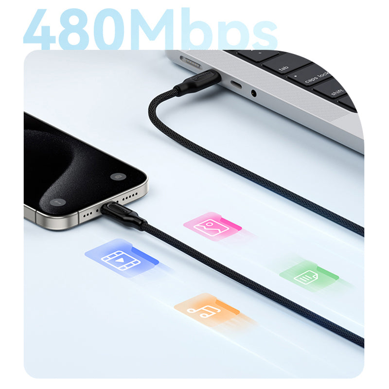 MOMAX Elite 2m Nylon Braided Charging Cable PD 100W USB C to USB C Data Cord