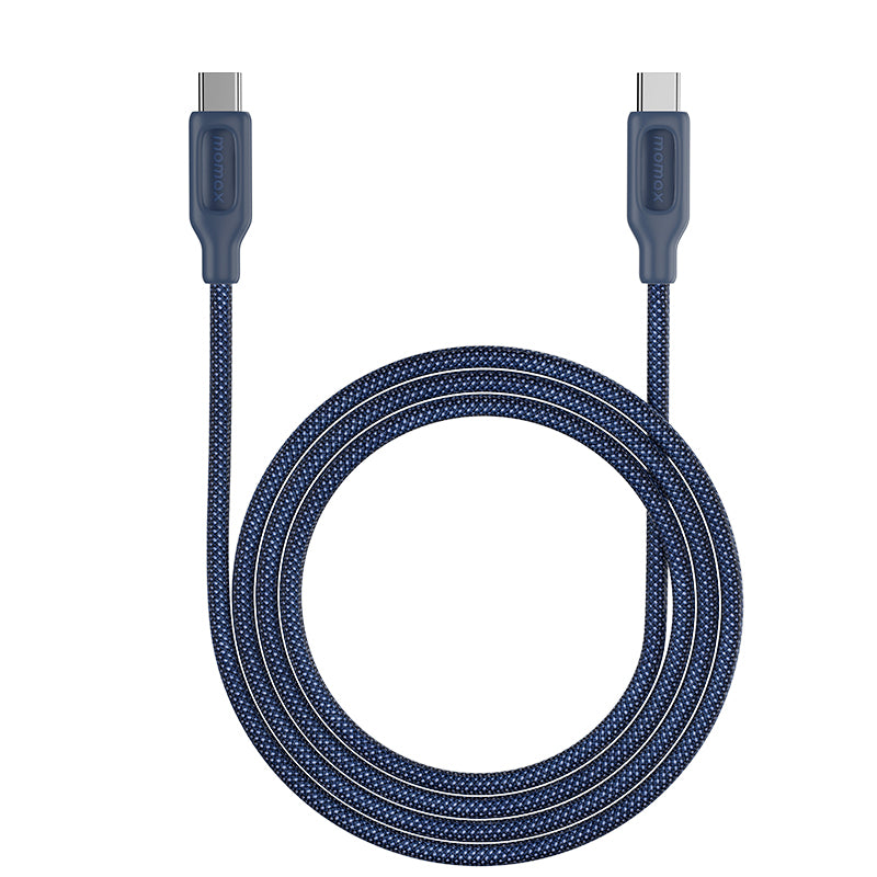 MOMAX Elite 2m Nylon Braided Charging Cable PD 100W USB C to USB C Data Cord