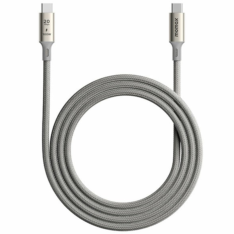 MOMAX Elite 1m USB3.2 Type-C to Type-C PD 100W Fast Charging Braided Data Cable