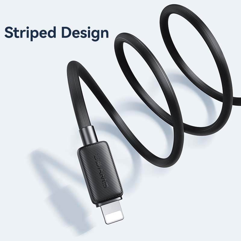 USAMS US-SJ694 2m For iPhone 2.4A Charging Cord USB to Lightning 480Mbps Data Cable