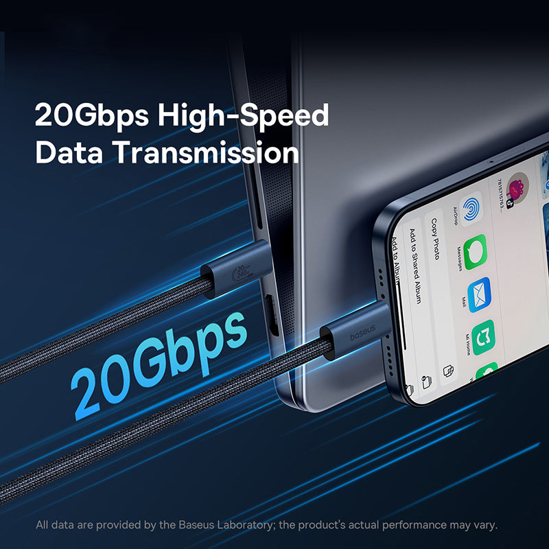 BASEUS Flash 2 USB4 Full-Featured Charging Cable USB-C to USB-C 240W Data Cord