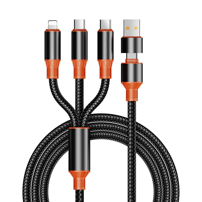 ENKAY USB / Type-C to iP / Type-C / Micro USB 5A Fast Charging Cable Nylon Braided Data Cable