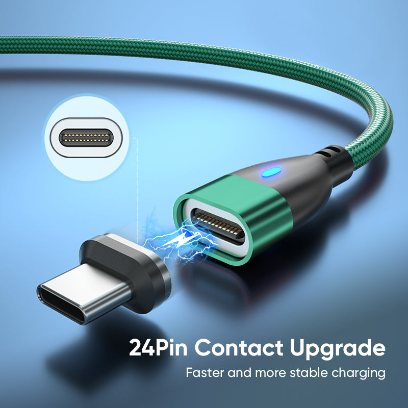 ENKAY 1.8m Type-C to iP / Type-C / Micro Magnetic Charging Cable LED Indicator Data Cable with Adapters