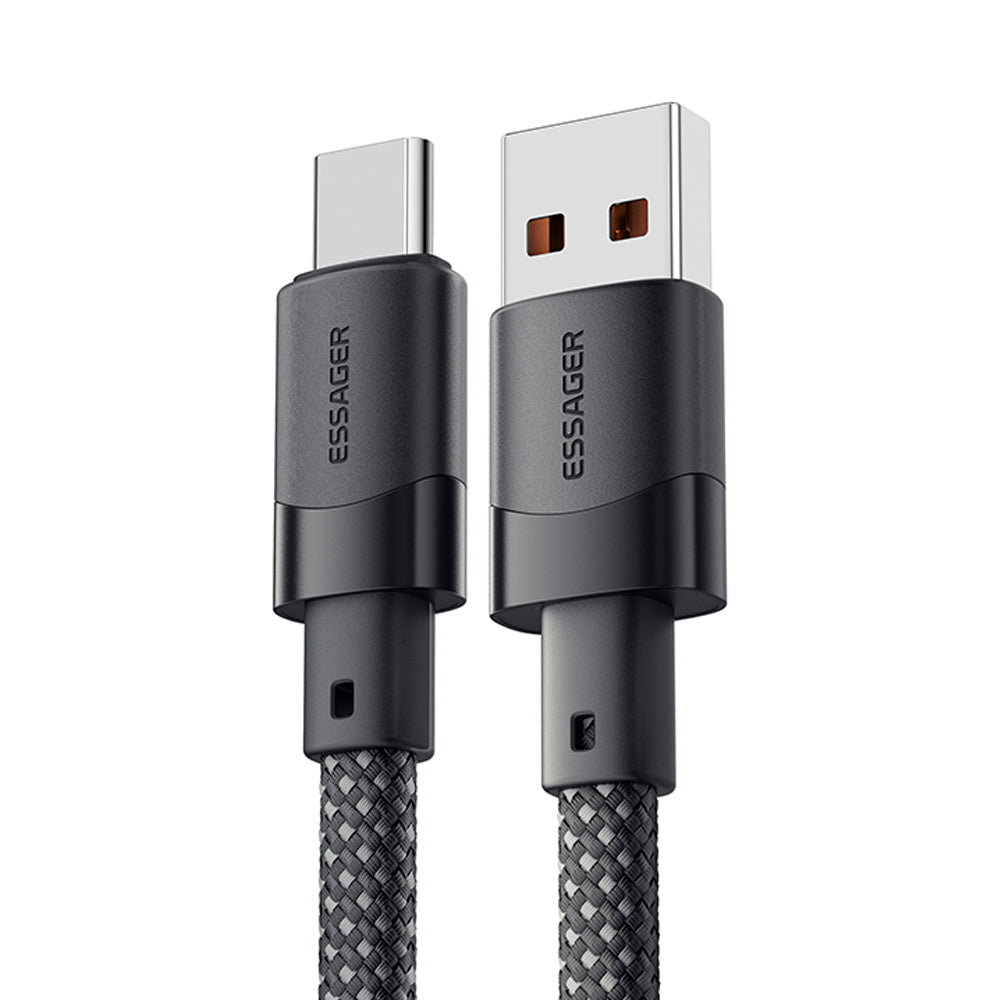 ESSAGER 1m 7A Type-C to USB Charging Cable Magnetic Braided Data Cord