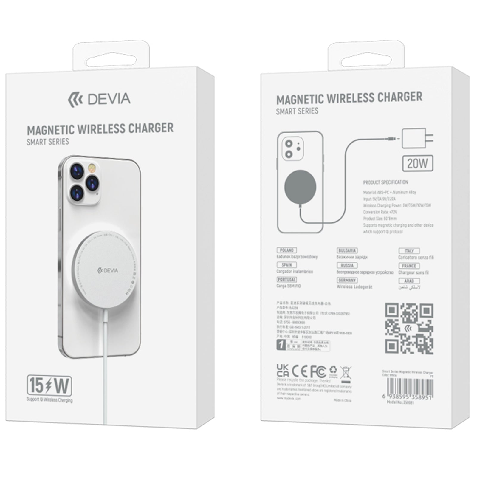 DEVIA Smart Series Magnetic Wireless Charger Ultra Slim Charging Mat for Phones