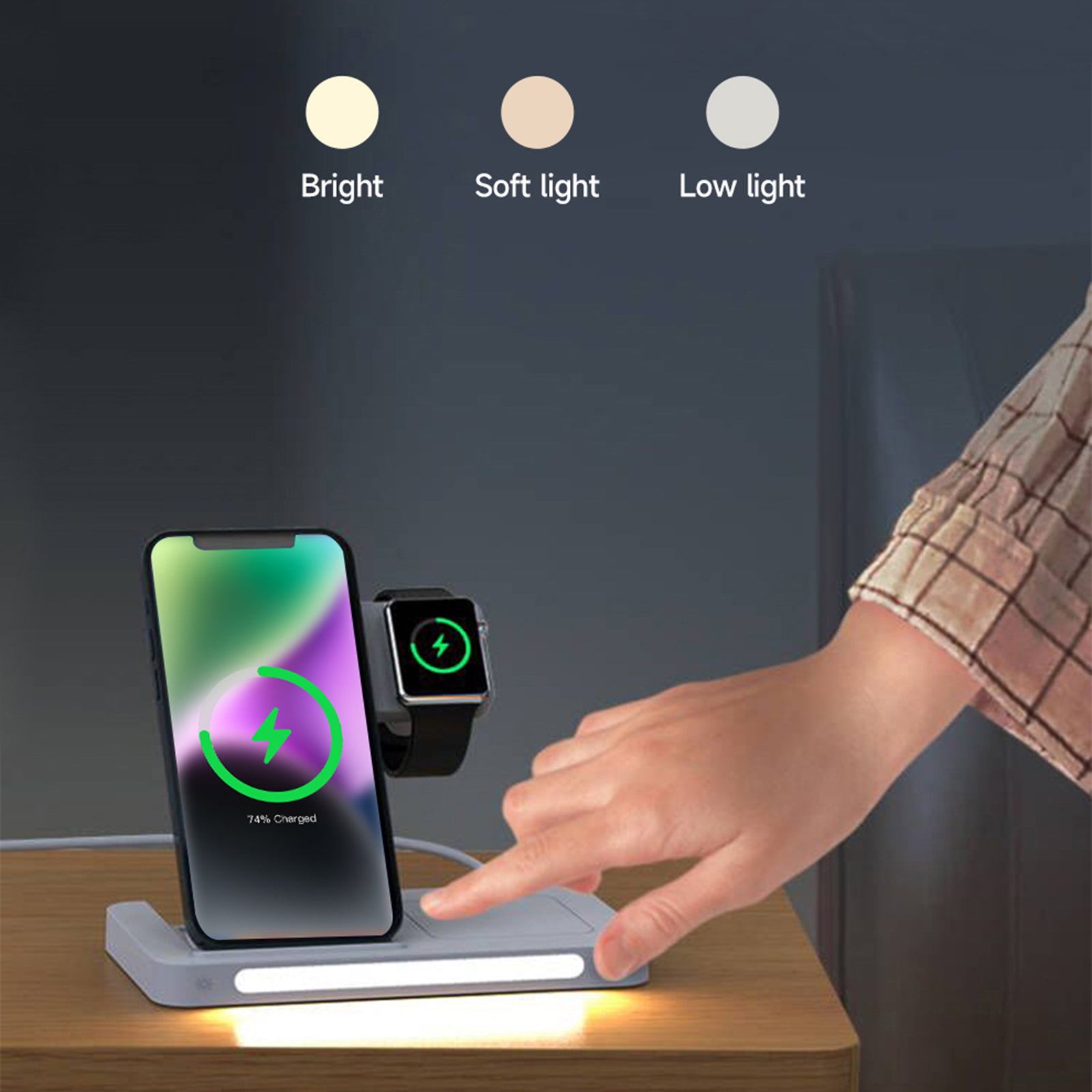 DEVIA Smart Series 3 in 1 Wireless Charging Stand Dock Fast Wireless Charging