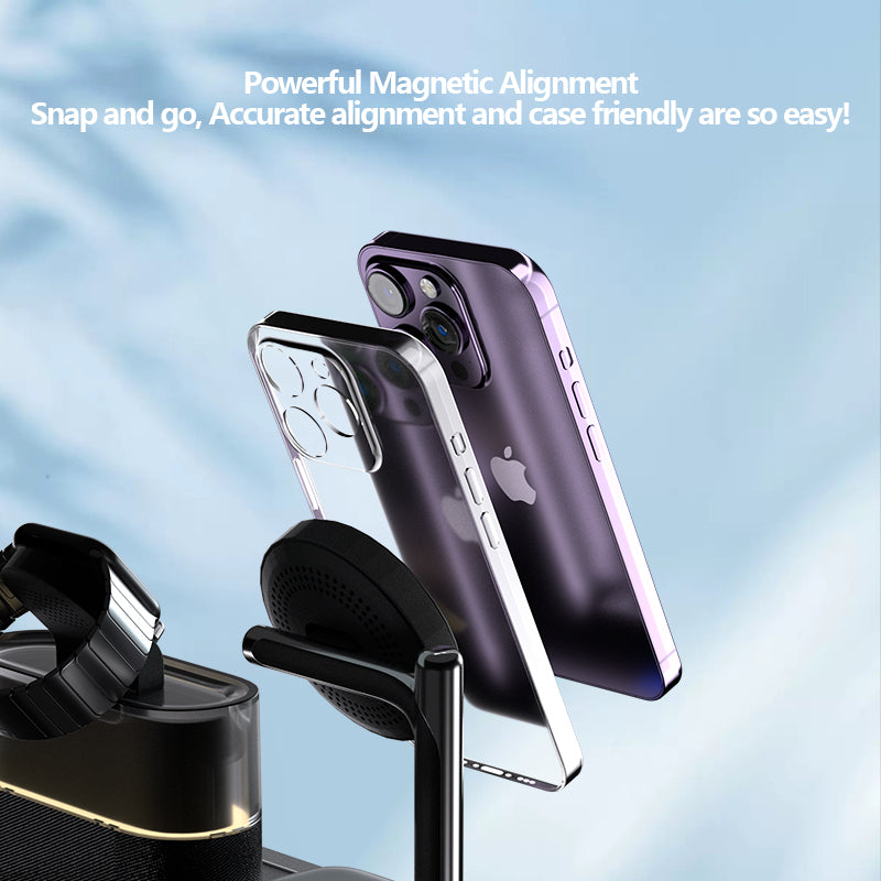 C09 Cell Phone Magnetic Wireless Charger Multi-Function Charging Station for Headset, Watch