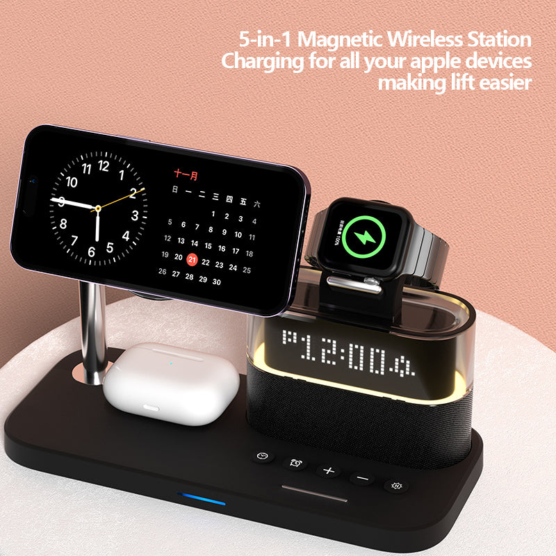 C09 Cell Phone Magnetic Wireless Charger Multi-Function Charging Station for Headset, Watch