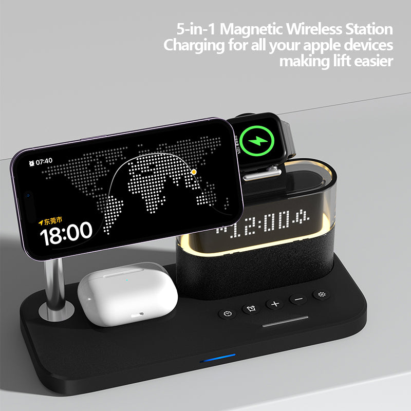 C09 Cell Phone Magnetic Wireless Charger Multi-Function Charging Station for Headset, Watch