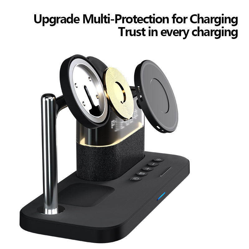 C09 Cell Phone Magnetic Wireless Charger Multi-Function Charging Station for Headset, Watch