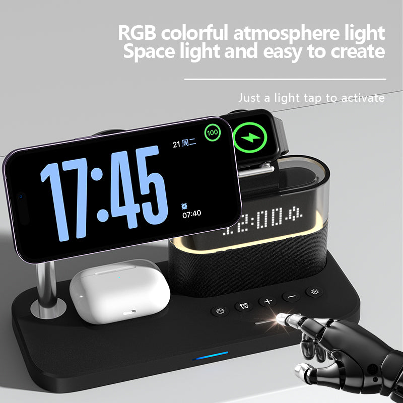C09 Cell Phone Magnetic Wireless Charger Multi-Function Charging Station for Headset, Watch