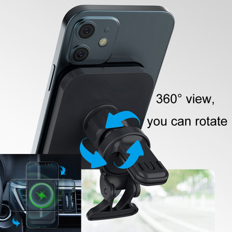 Compatible with MagSafe Car Air Vent 15W Wireless Charger for iPhone 12 / 13 / 14 / 15 Series