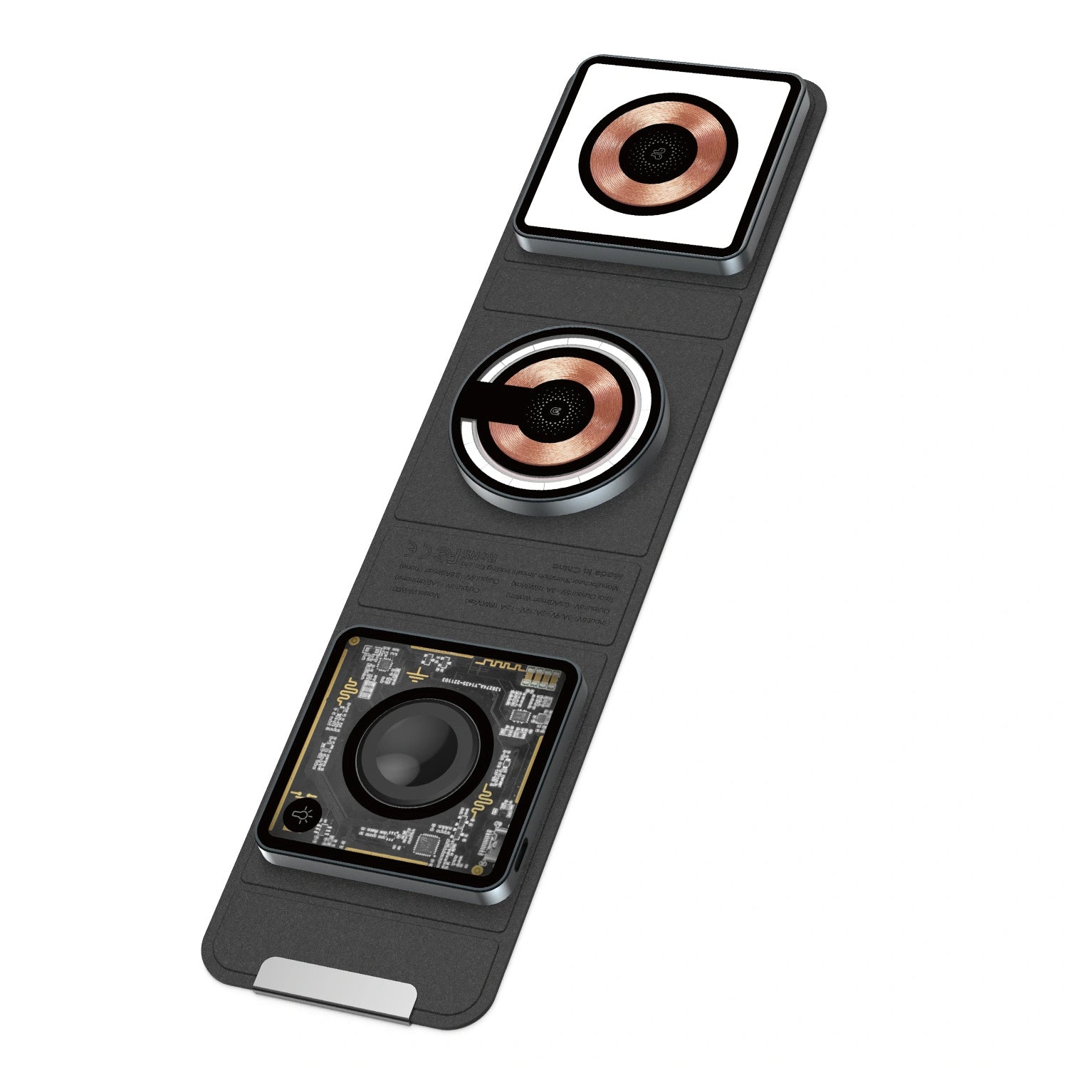 WIWU WI-W001 3-in-1 15W Desktop Foldable Wireless Charger Phone Watch Earphone Charging Dock