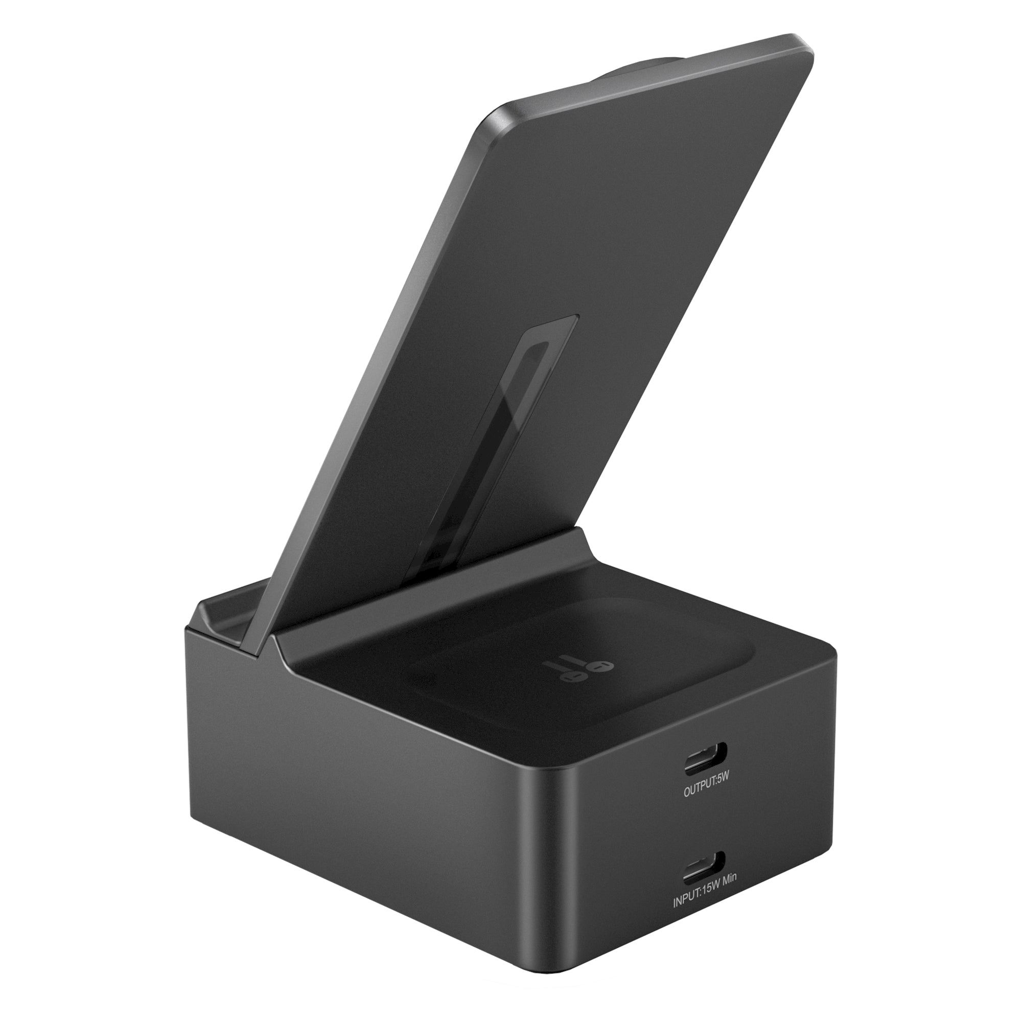 WIWU Wi-W011 15W Wireless Charger Phone Earphone Charging Stand with Digital Clock