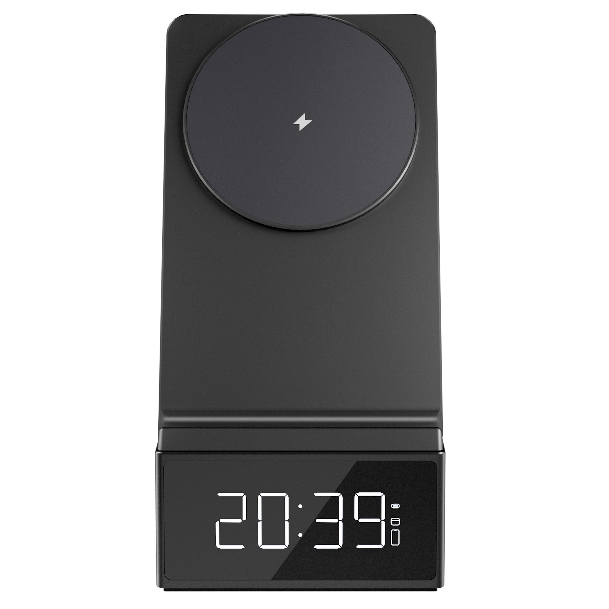 WIWU Wi-W011 15W Wireless Charger Phone Earphone Charging Stand with Digital Clock