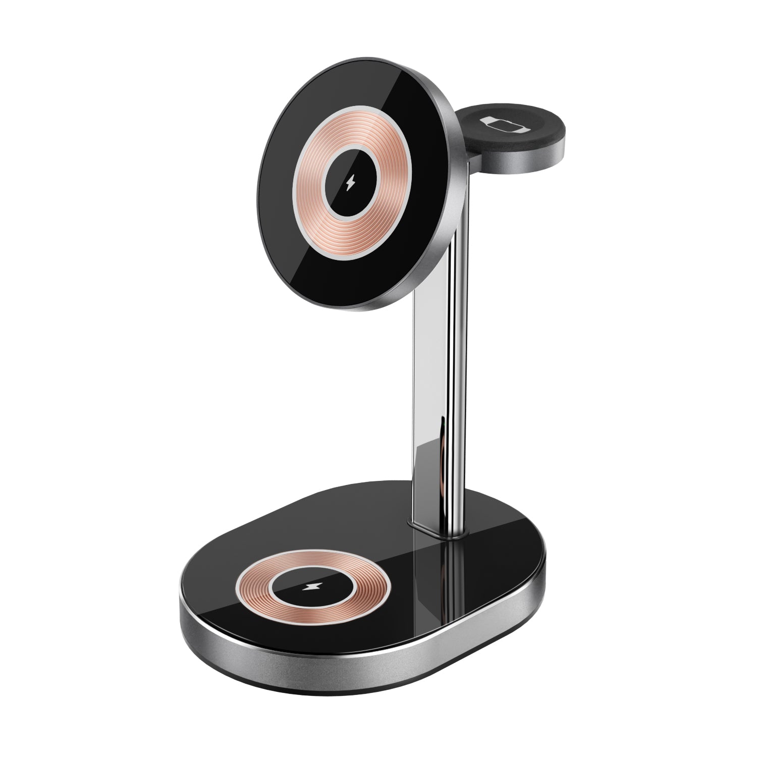 WIWU Wi-W003 Light Shadow Magnetic Wireless Charger for iPhone 12-15 Series / iWatch / AirPods Charging Stand