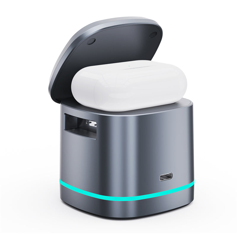 WIWU Wi-W024 For iPhone 12-15 Series Magnetic Wireless Charger Phone Watch Earphone Charging Stand