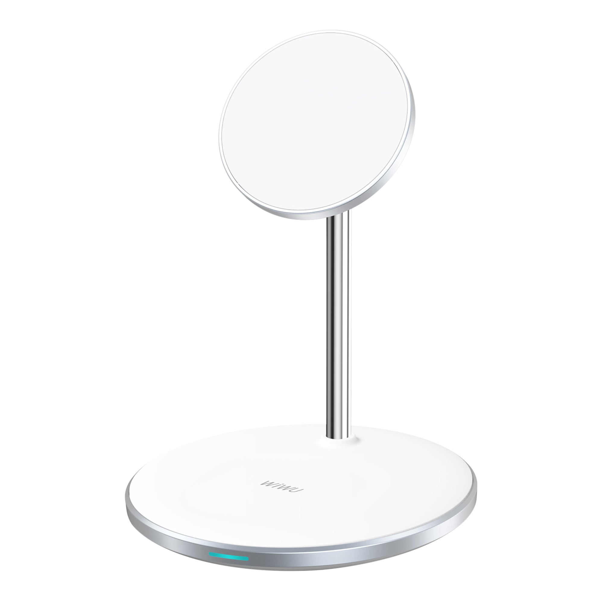 WIWU Wi-W019 Magnetic Wireless Charger for iPhone 12-15 Series 2-in-1 Phone Earphone Charging Stand