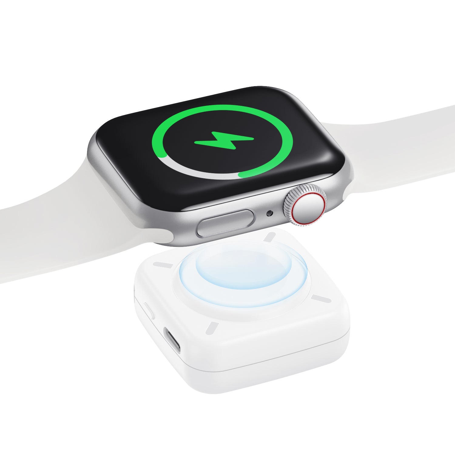 W03 Wireless Charger 2580mAh Wireless Charging Station Type-C Power Bank Compatible with Apple iWatch Phone Earphone