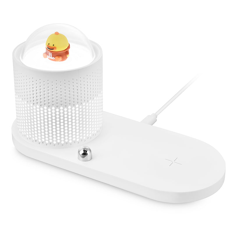 ICARER FAMILY Touch Sensor Cartoon Night Light Wireless Charger Pad for Mobile Phone