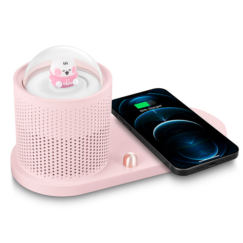 ICARER FAMILY Touch Sensor Cartoon Night Light Wireless Charger Pad for Mobile Phone