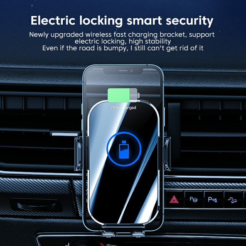 X10 15W Wireless Fast Charging Car Charger Phone Holder Mount Cell Phone Bracket Stand