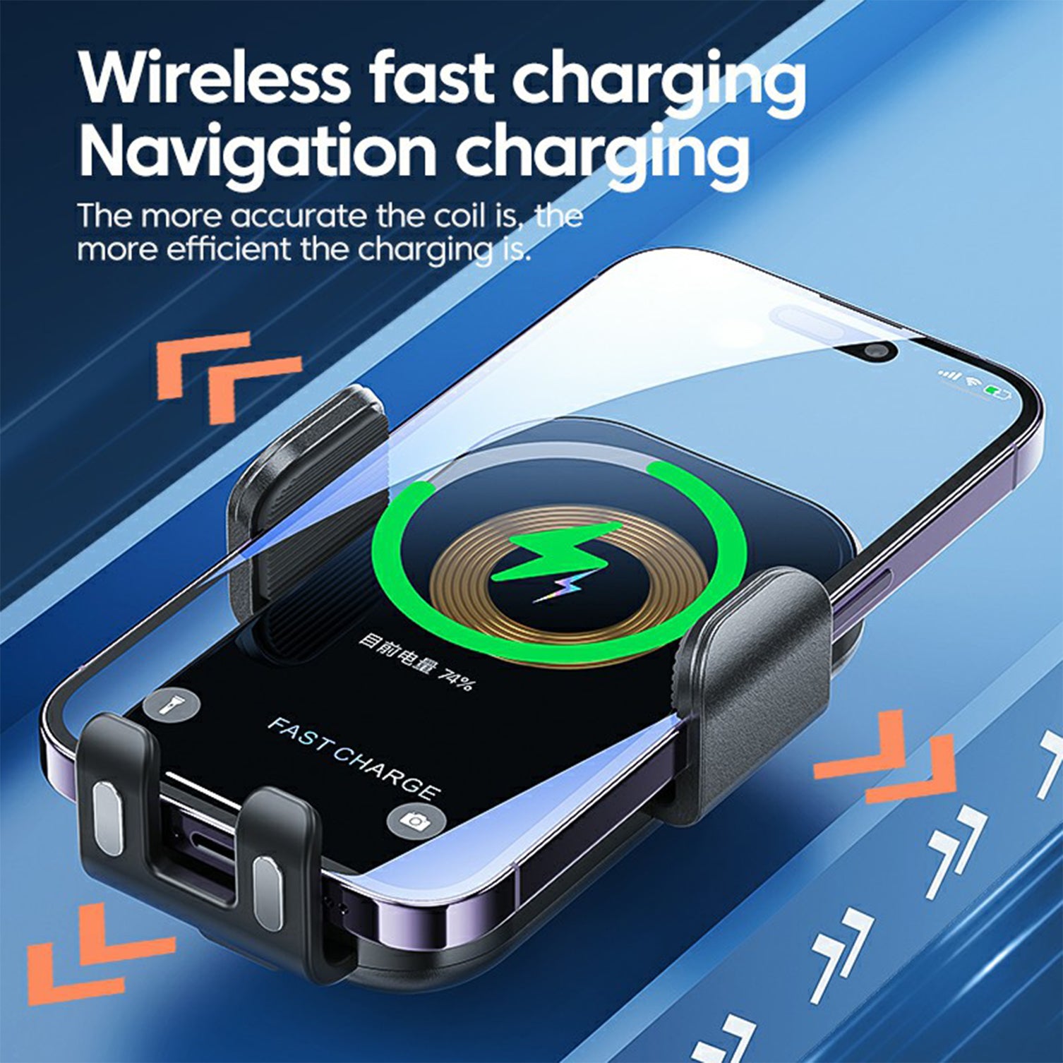 X12 Car Air Vent Touch Sensing Wireless Phone Charger Mount Cell Phone Bracket