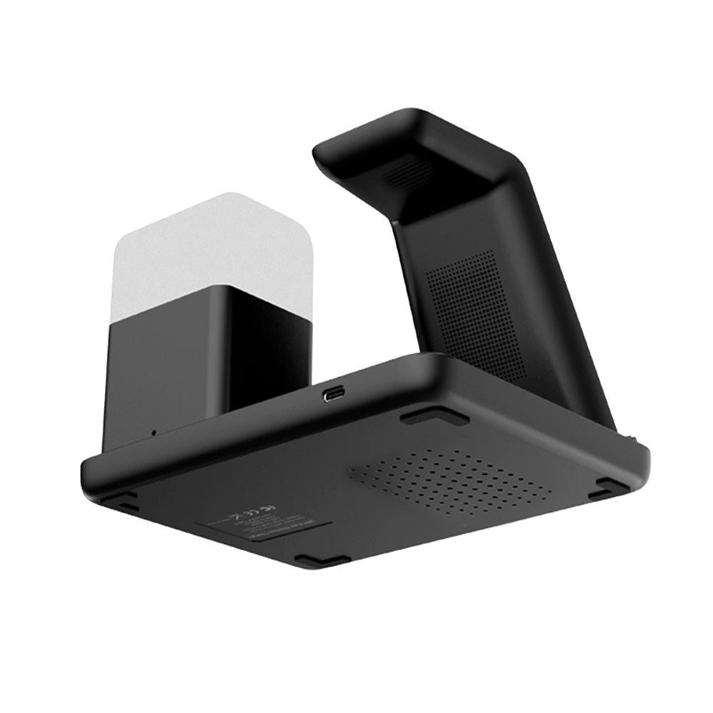 Z18 6-in-1 Wireless Charger Phone Watch Earphone Charging Stand Night Light Alarm Clock