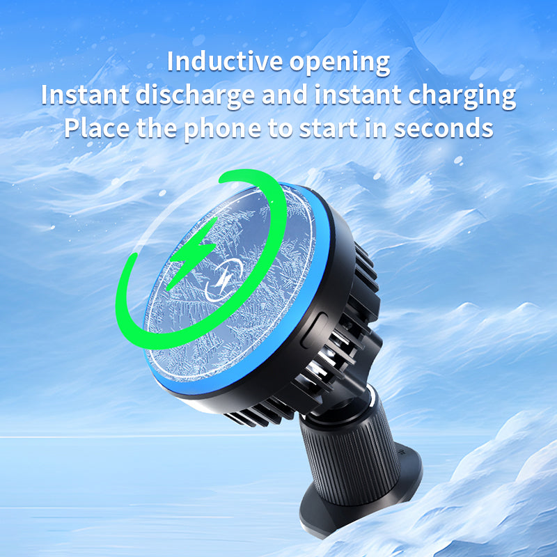 T1 Semiconductor Refrigeration Car Air Outlet Magnetic Wireless Charger with RGB Light