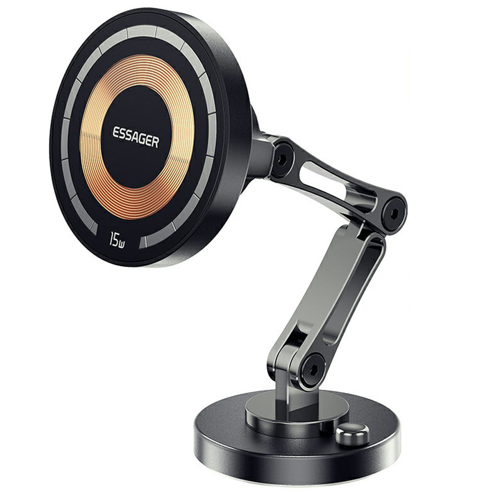 ESSAGER Wireless Charging Car Magnetic Phone Holder Adhesive Dashboard Cell Phone Bracket