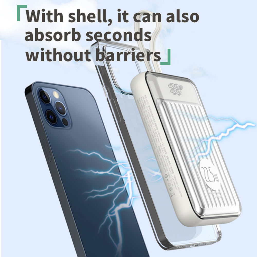 UU03 15W Cabled Magnetic Digital Display Power Bank 10000mAh Cell Phone External Battery Pack