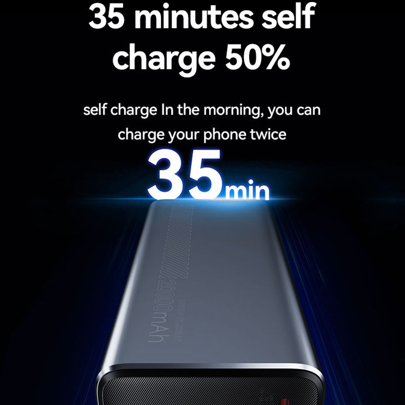 JOWAY JP323 20000mAh 130W Aluminum Alloy Power Bank TFT Screen Phone External Battery