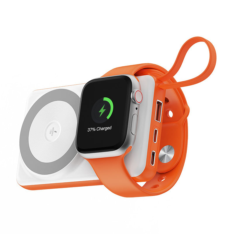 WIWU Wi-P007 10000mAh Power Bank 2-in-1 Magnetic Wireless Charging Station with Type-C Cable
