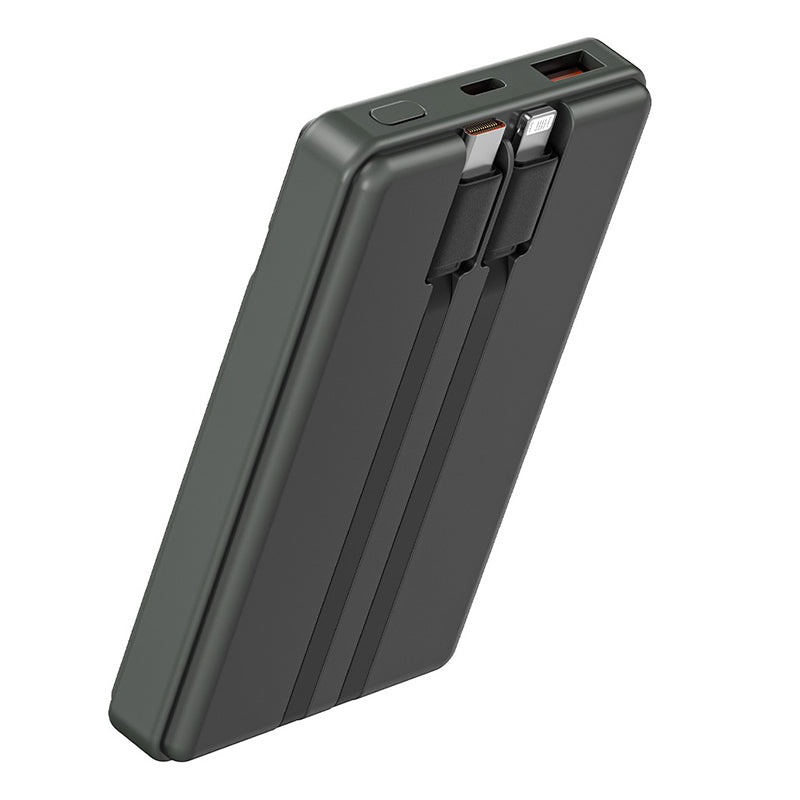 WIWU Wi-P004 Trunk Series 10000mAh Power Bank Portable Wireless Phone Fast Charger with Cable