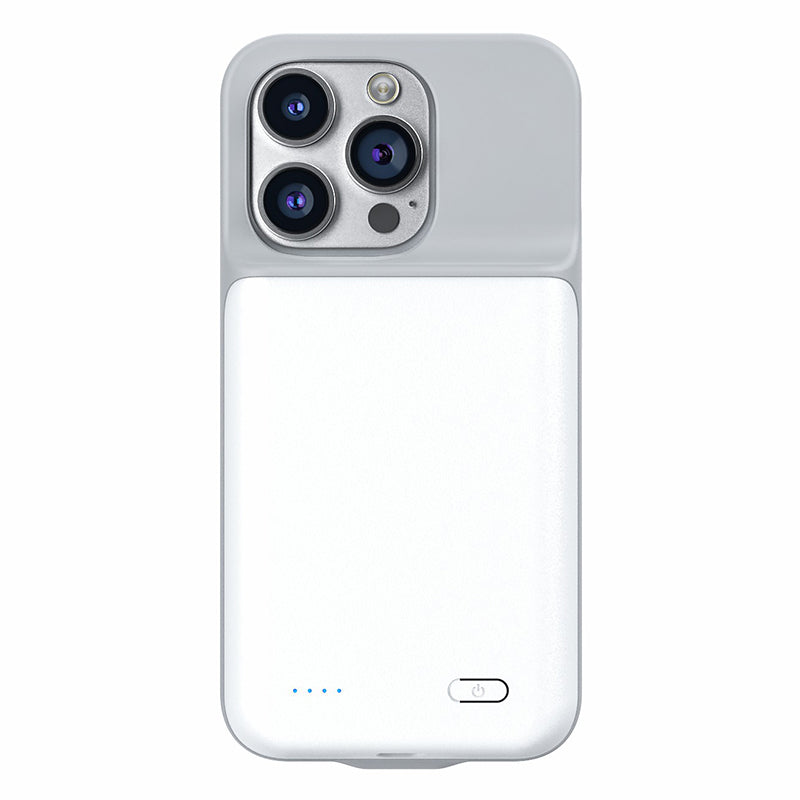 T43 For iPhone 14 Pro Battery Case 6800mAh Extended Battery Backup TPU+ABS Protective Charging Case