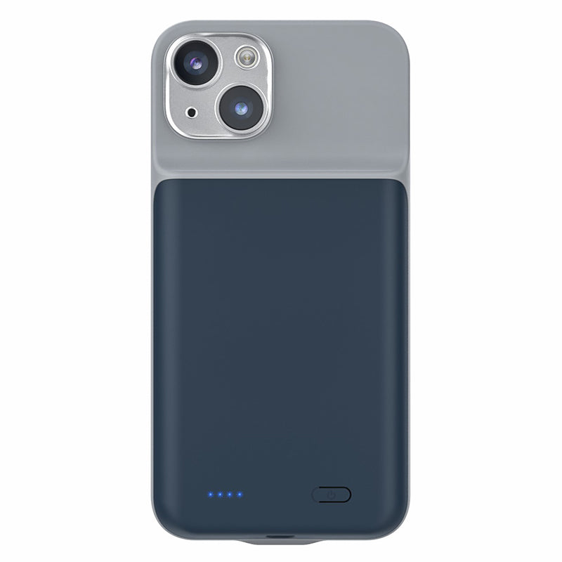 T43 For iPhone 13 Battery Case Anti-Drop TPU+ABS Battery Backup Power Bank 6800mAh