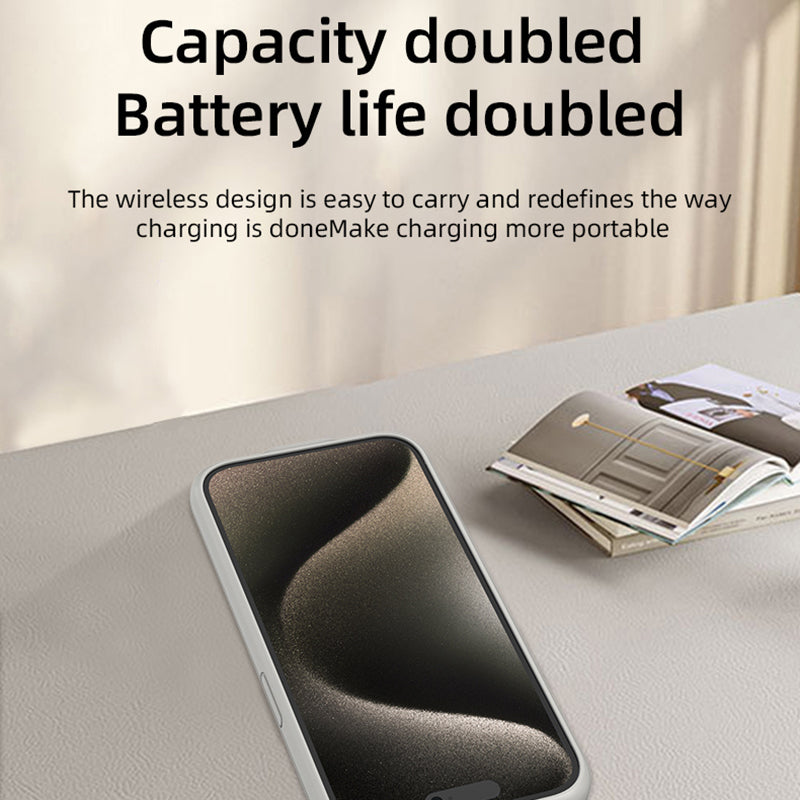 T43 For iPhone 15 Pro Battery Case 6800mAh Backup Power Bank Extended Your Battery Life