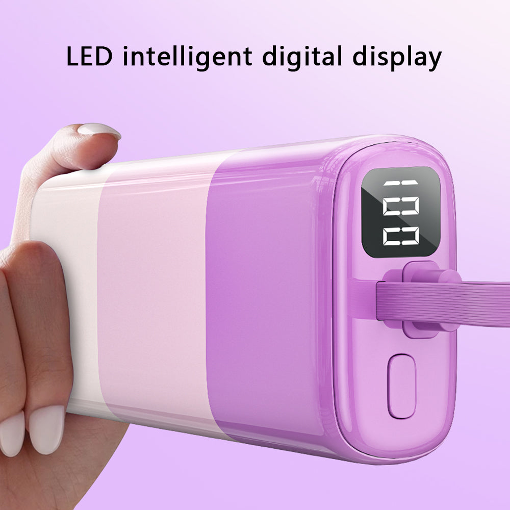 WIWU Wi-P015 10000mAh Candy Power Bank Portable Phone Battery Charger with Charging Cable